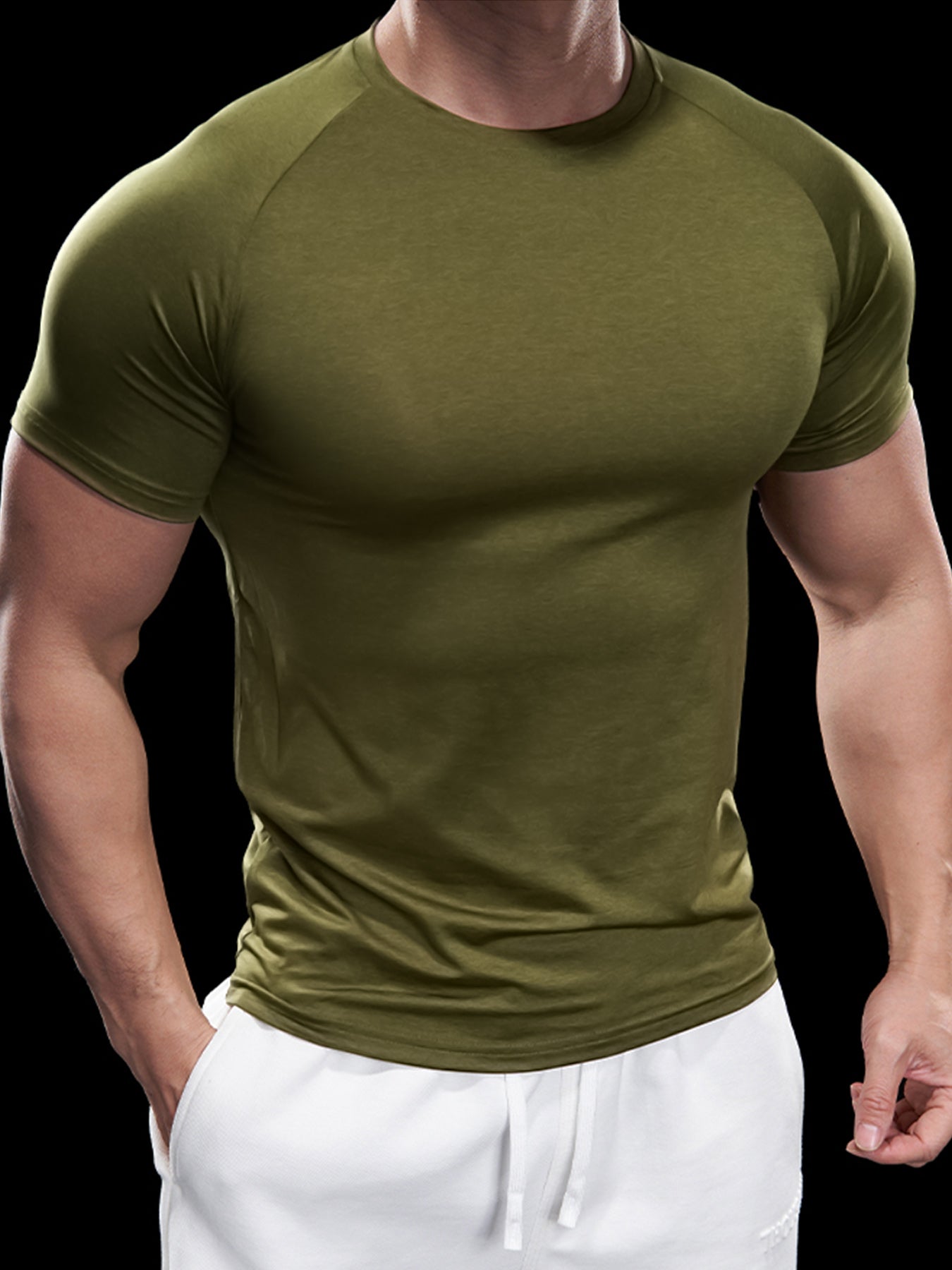 Slim Fit / Vert kaki / 3XL